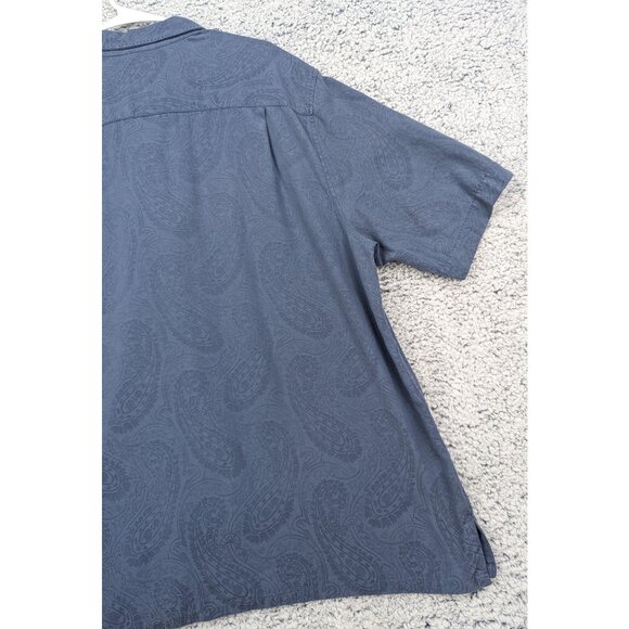 Wilke Rodriguez Paisley Silk Shirt Mens XXL Button Up Beach Travel Vacation Blue - Picture 8 of 12